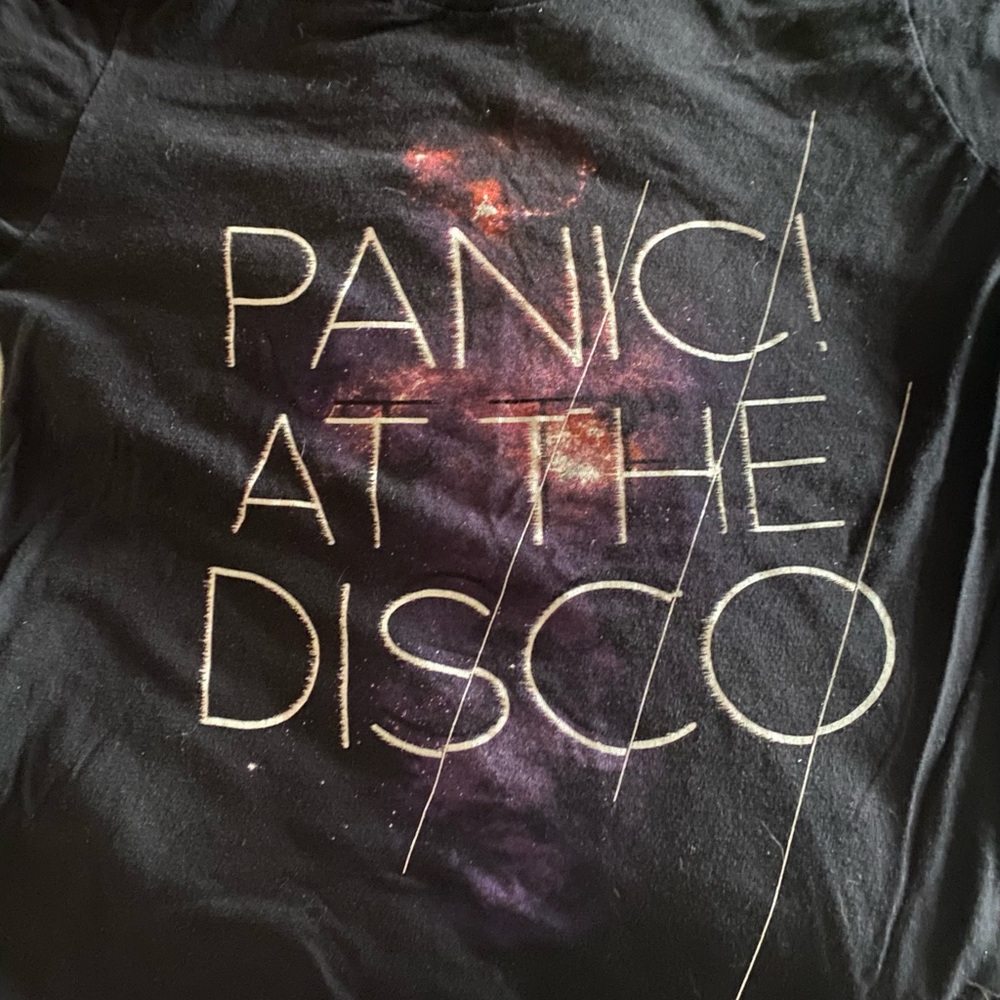 Black Panic! At The Disco Graphic TeePanic! Tee. Size L, fits like an adult S